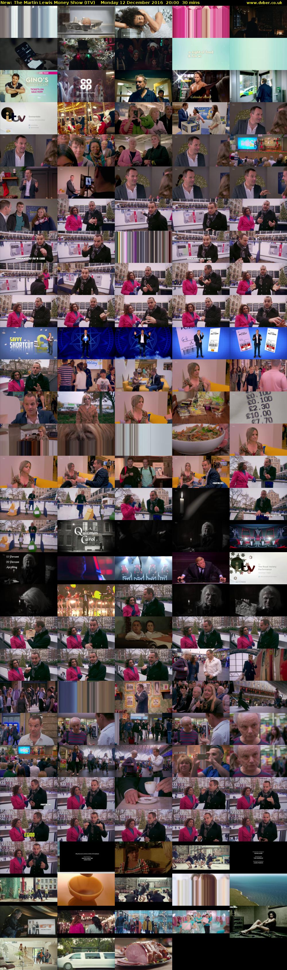 The Martin Lewis Money Show (ITV) Monday 12 December 2016 20:00 - 20:30