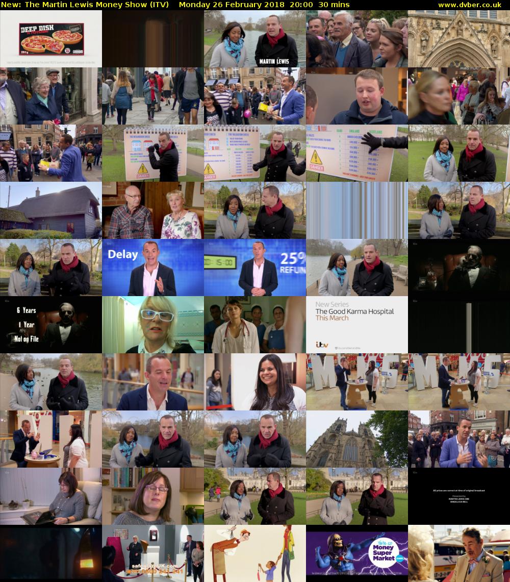 The Martin Lewis Money Show (ITV) Monday 26 February 2018 20:00 - 20:30