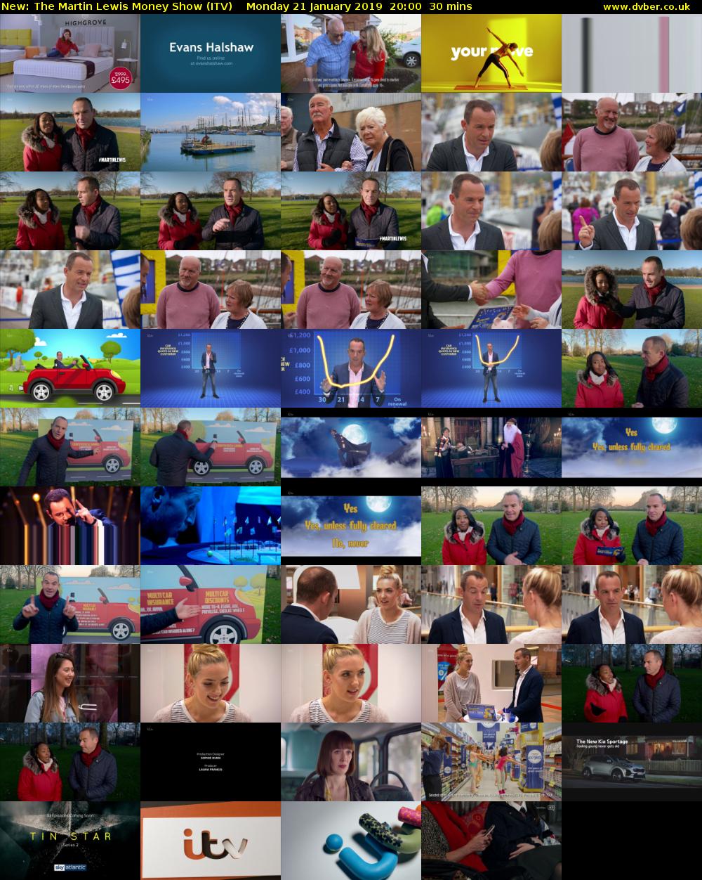 The Martin Lewis Money Show (ITV) Monday 21 January 2019 20:00 - 20:30