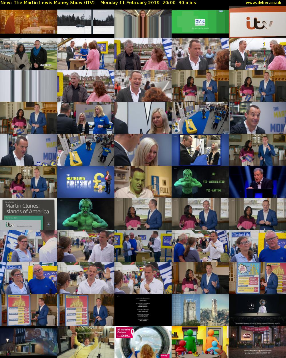 The Martin Lewis Money Show (ITV) Monday 11 February 2019 20:00 - 20:30