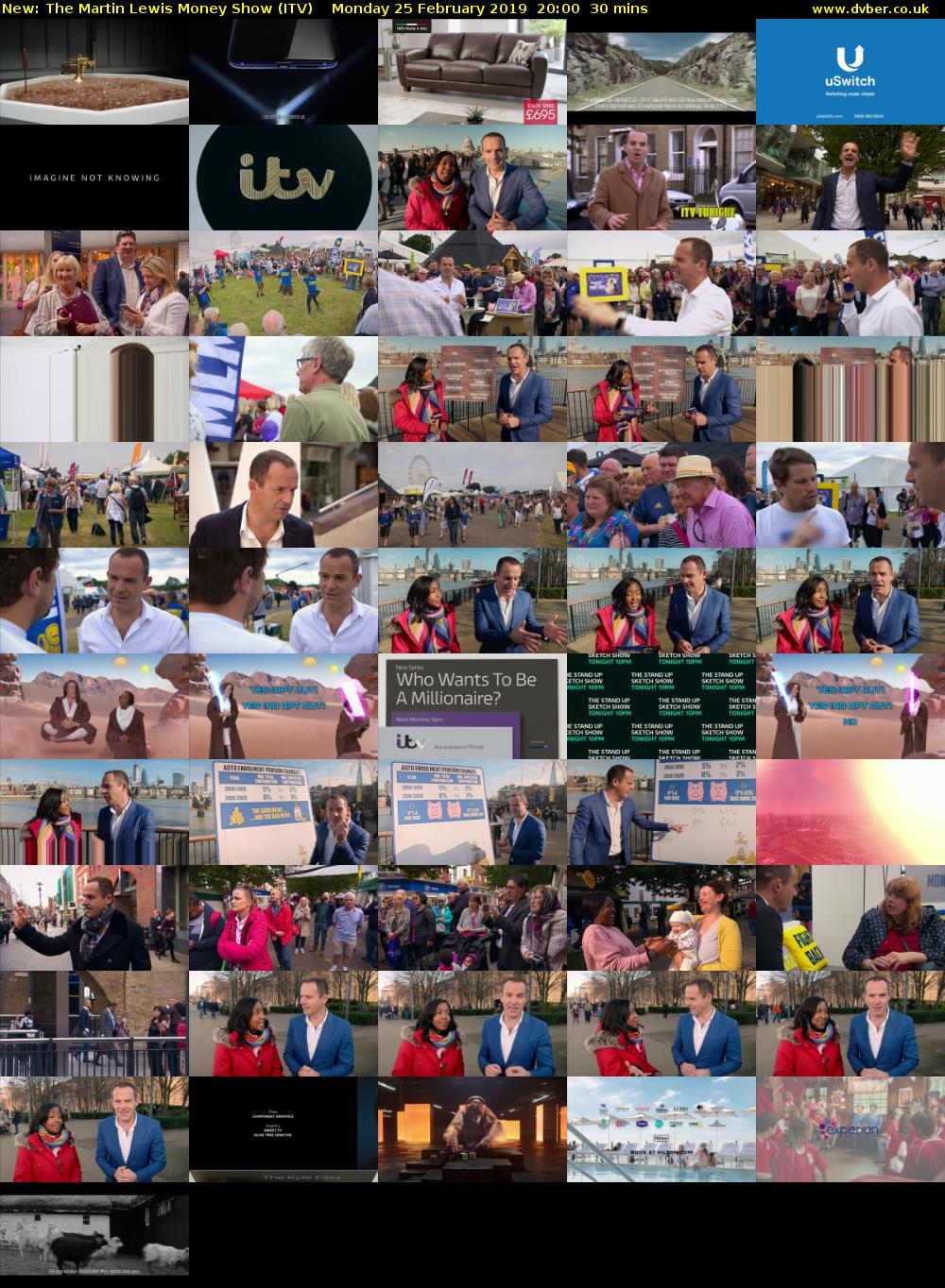 The Martin Lewis Money Show (ITV) Monday 25 February 2019 20:00 - 20:30