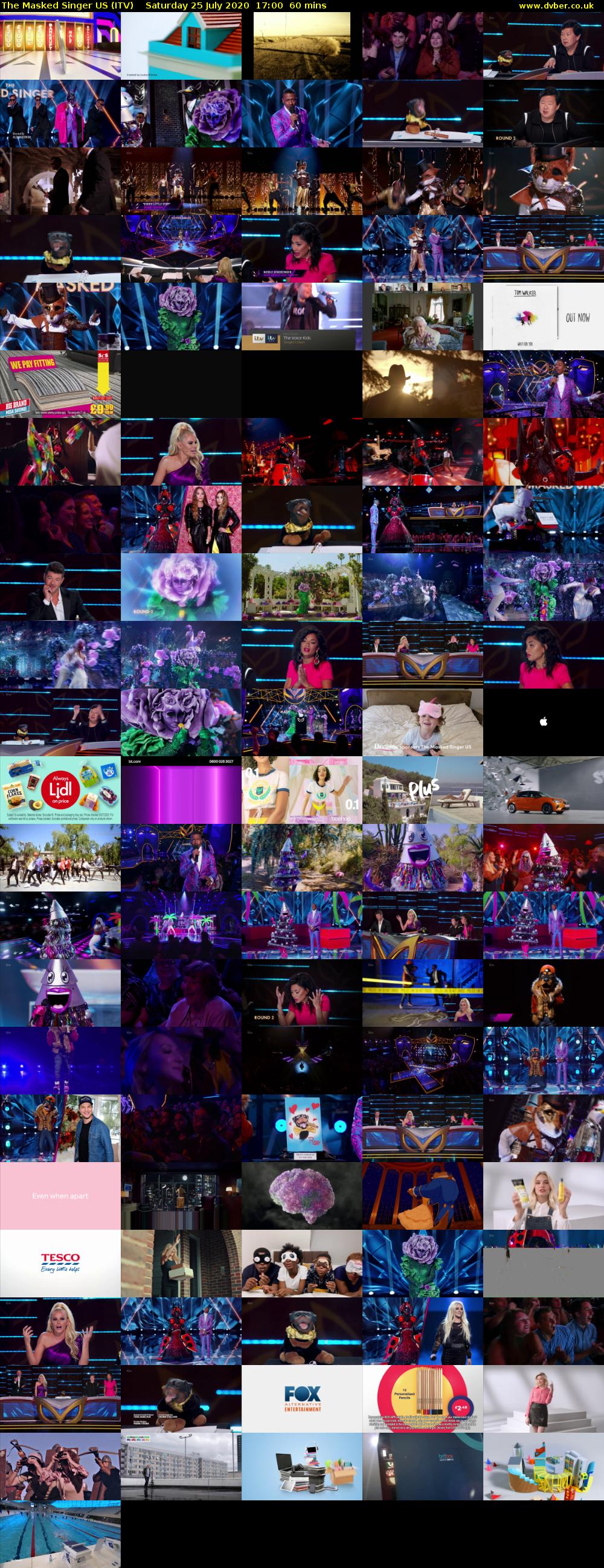 The Masked Singer US (ITV) Saturday 25 July 2020 17:00 - 18:00