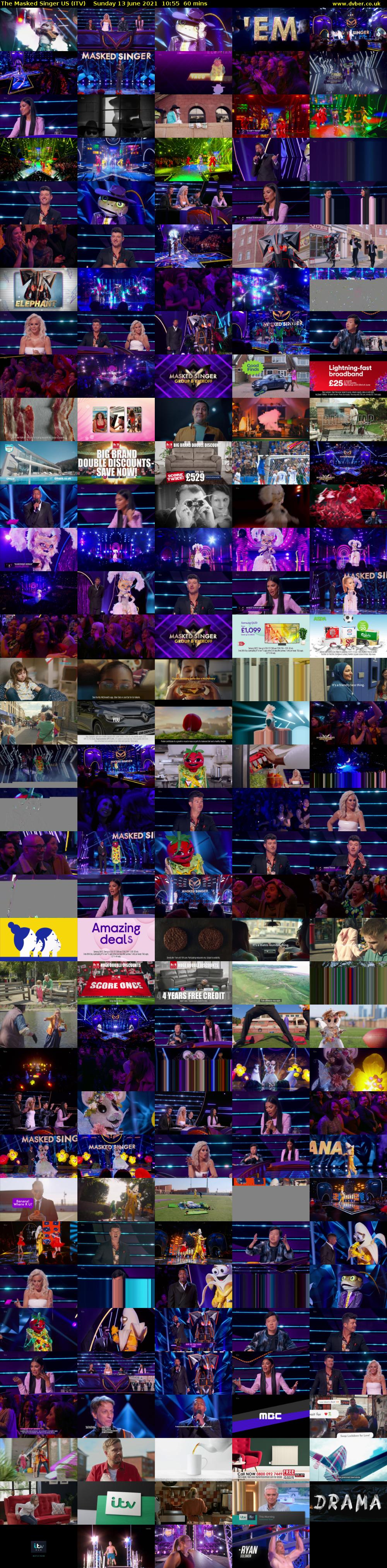 The Masked Singer US (ITV) Sunday 13 June 2021 10:55 - 11:55