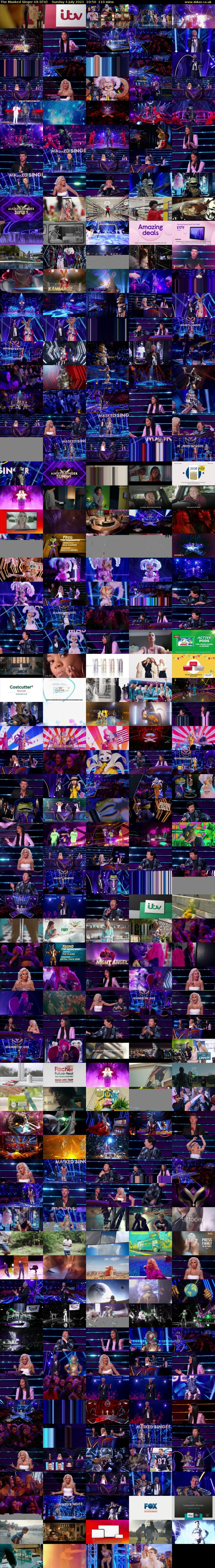 The Masked Singer US (ITV) Sunday 4 July 2021 10:50 - 12:40