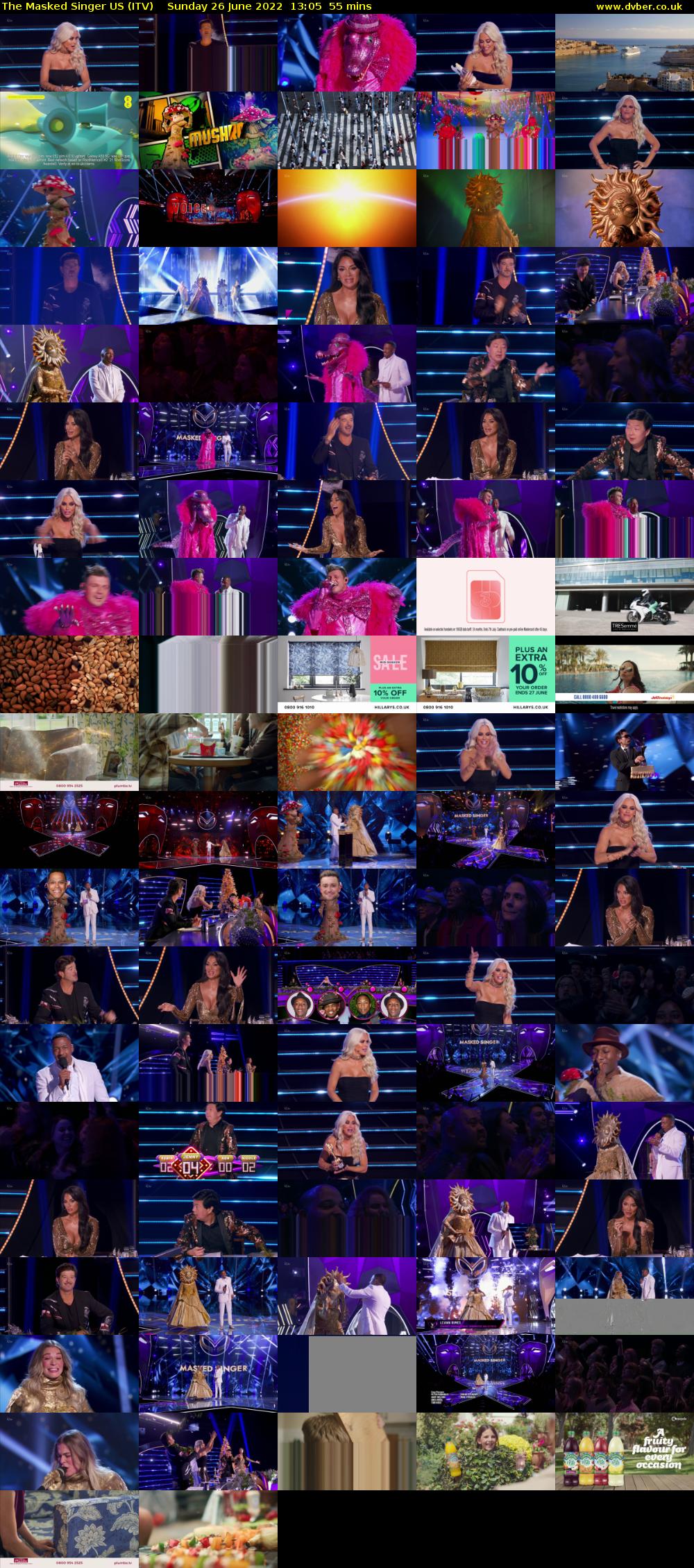 The Masked Singer US (ITV) Sunday 26 June 2022 13:05 - 14:00