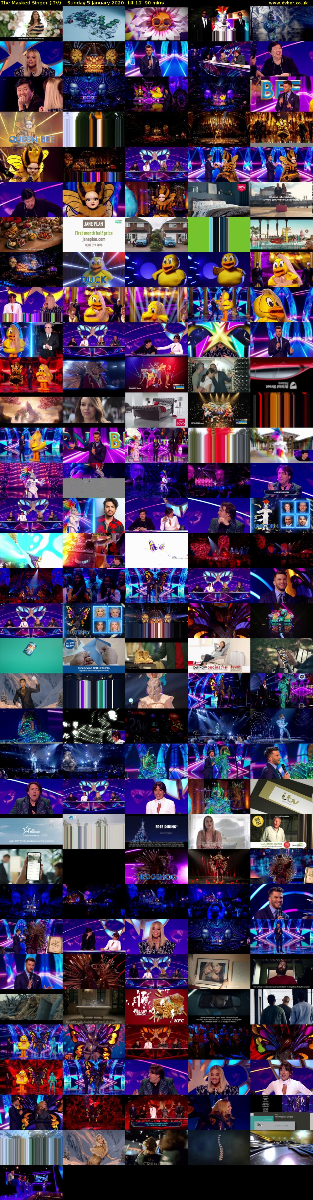 The Masked Singer (ITV) Sunday 5 January 2020 14:10 - 15:40
