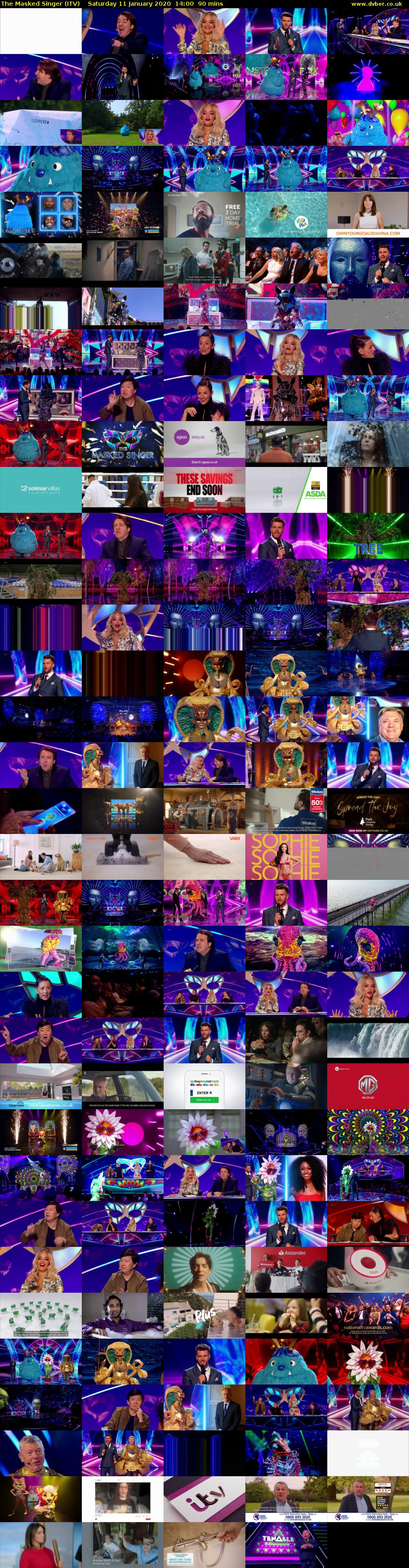 The Masked Singer (ITV) Saturday 11 January 2020 14:00 - 15:30