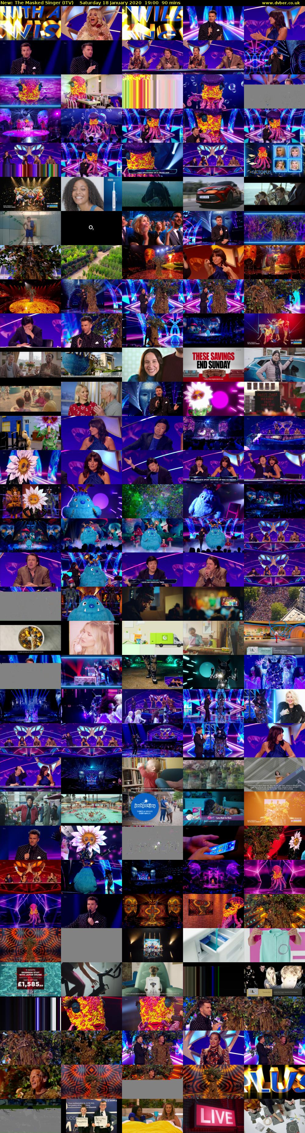 The Masked Singer (ITV) Saturday 18 January 2020 19:00 - 20:30
