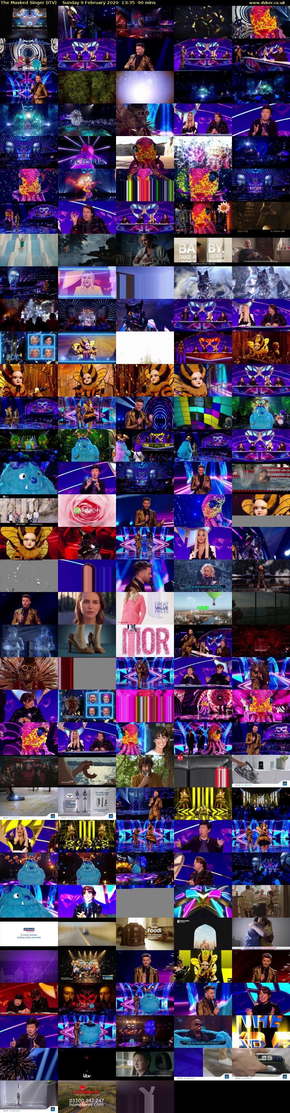 The Masked Singer (ITV) Sunday 9 February 2020 13:35 - 15:05