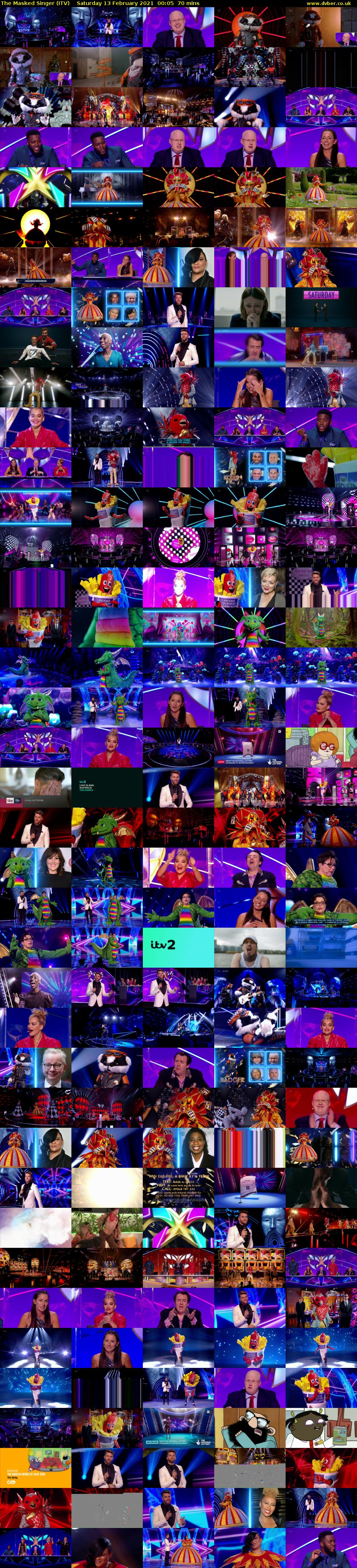 The Masked Singer (ITV) Saturday 13 February 2021 00:05 - 01:15
