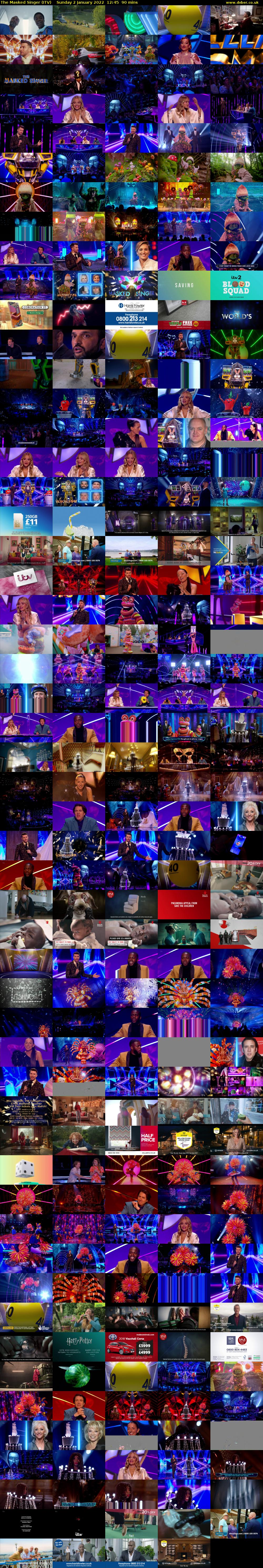The Masked Singer (ITV) Sunday 2 January 2022 12:45 - 14:15
