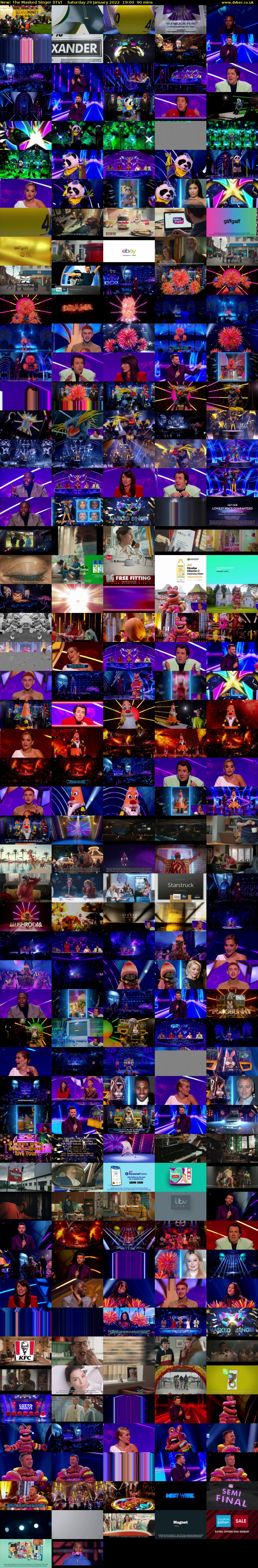 The Masked Singer (ITV) Saturday 29 January 2022 19:00 - 20:30