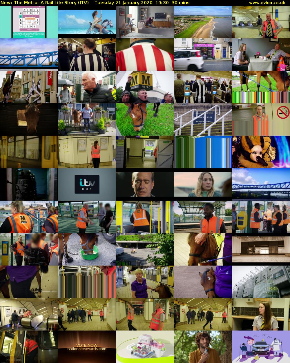 The Metro: A Rail Life Story (ITV) Tuesday 21 January 2020 19:30 - 20:00