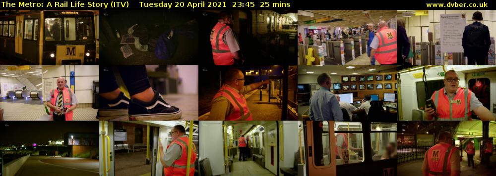 The Metro: A Rail Life Story (ITV) Tuesday 20 April 2021 23:45 - 00:10
