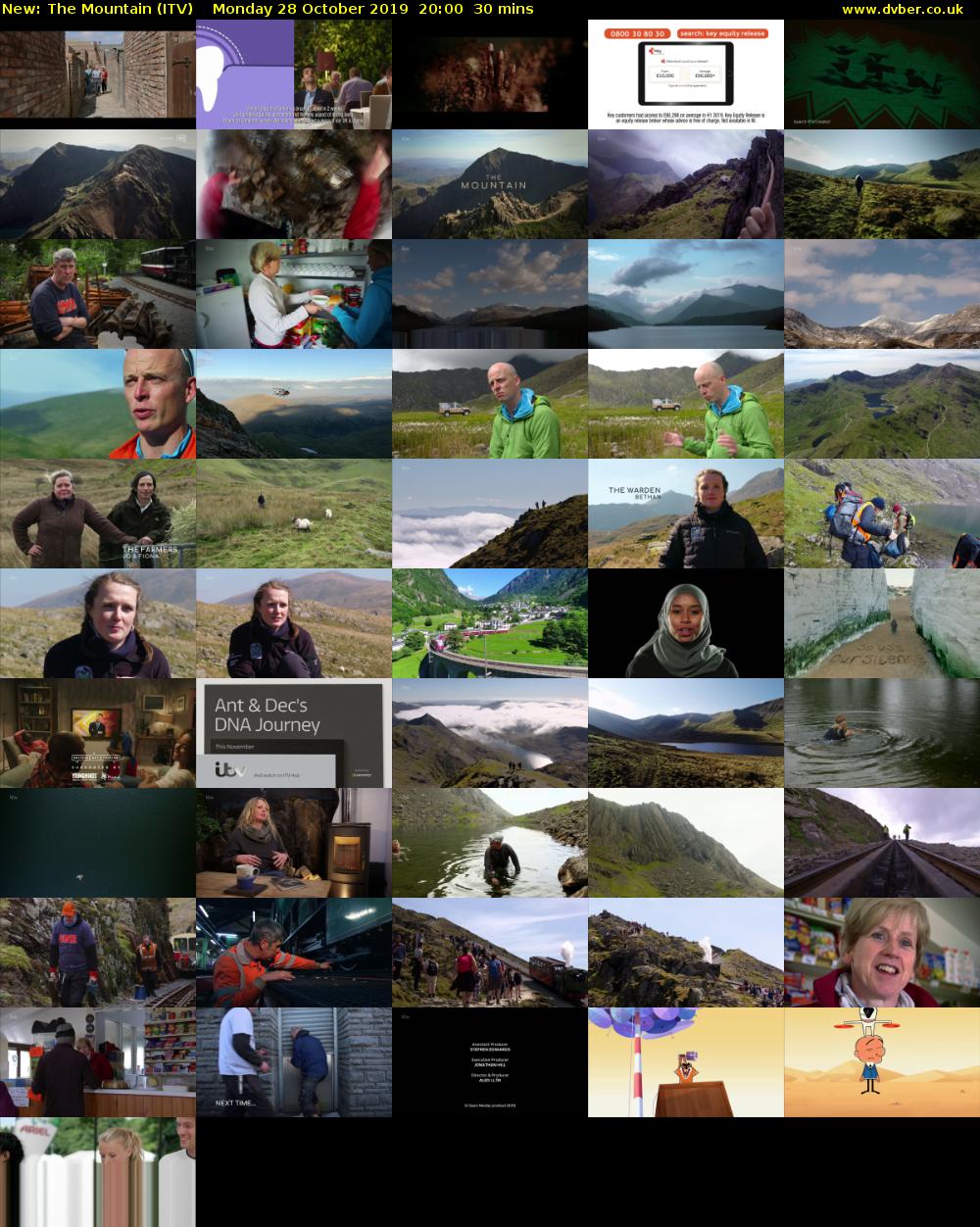 The Mountain (ITV) Monday 28 October 2019 20:00 - 20:30