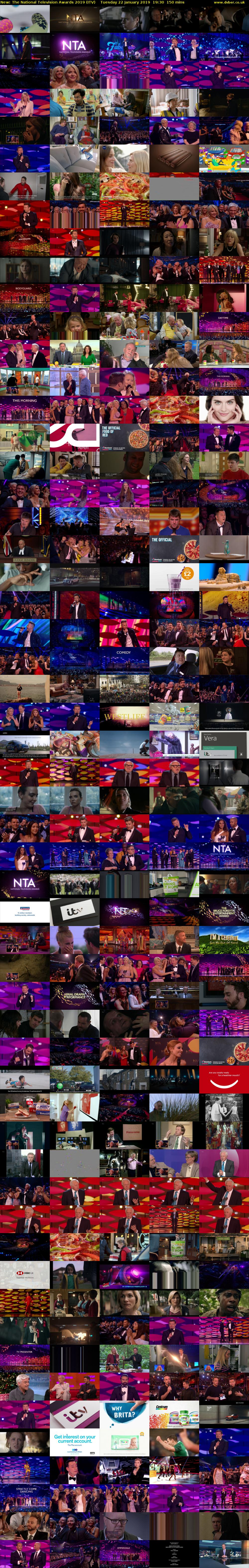 The National Television Awards 2019 (ITV) Tuesday 22 January 2019 19:30 - 22:00