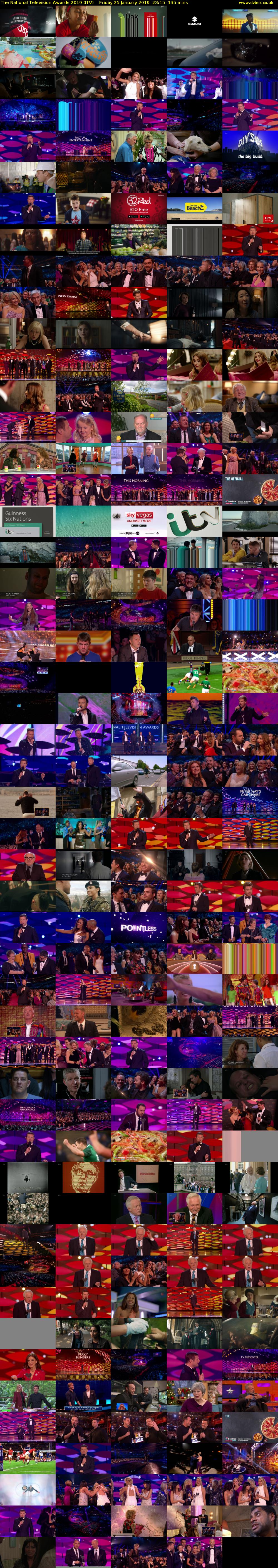 The National Television Awards 2019 (ITV) Friday 25 January 2019 23:15 - 01:30