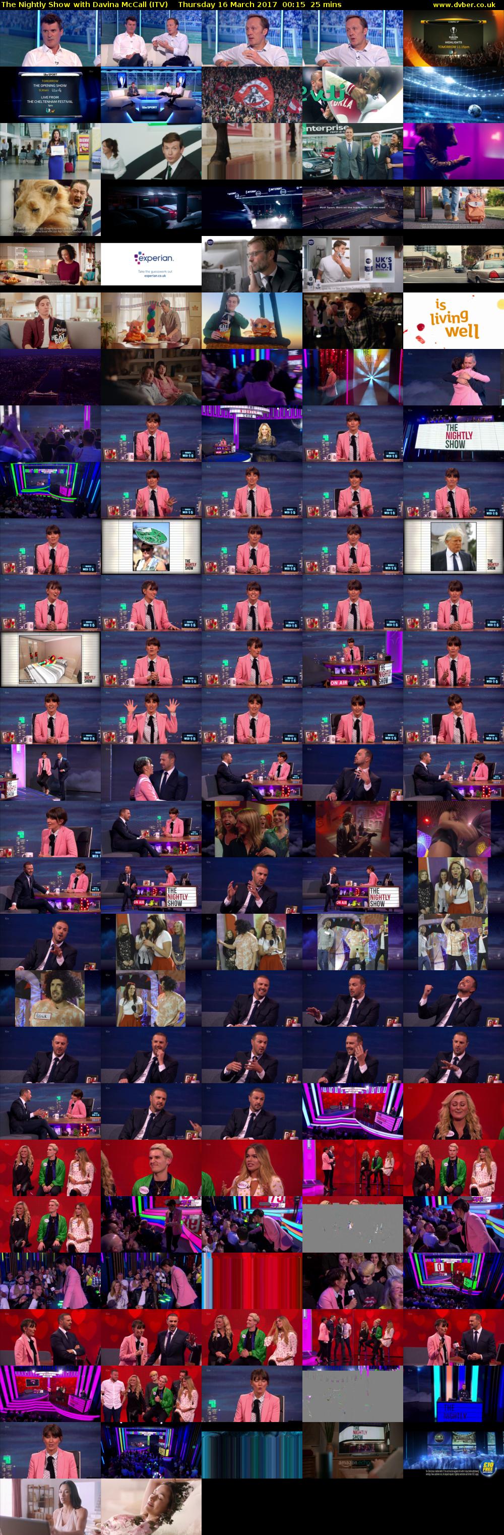 The Nightly Show with Davina McCall (ITV) Thursday 16 March 2017 00:15 - 00:40