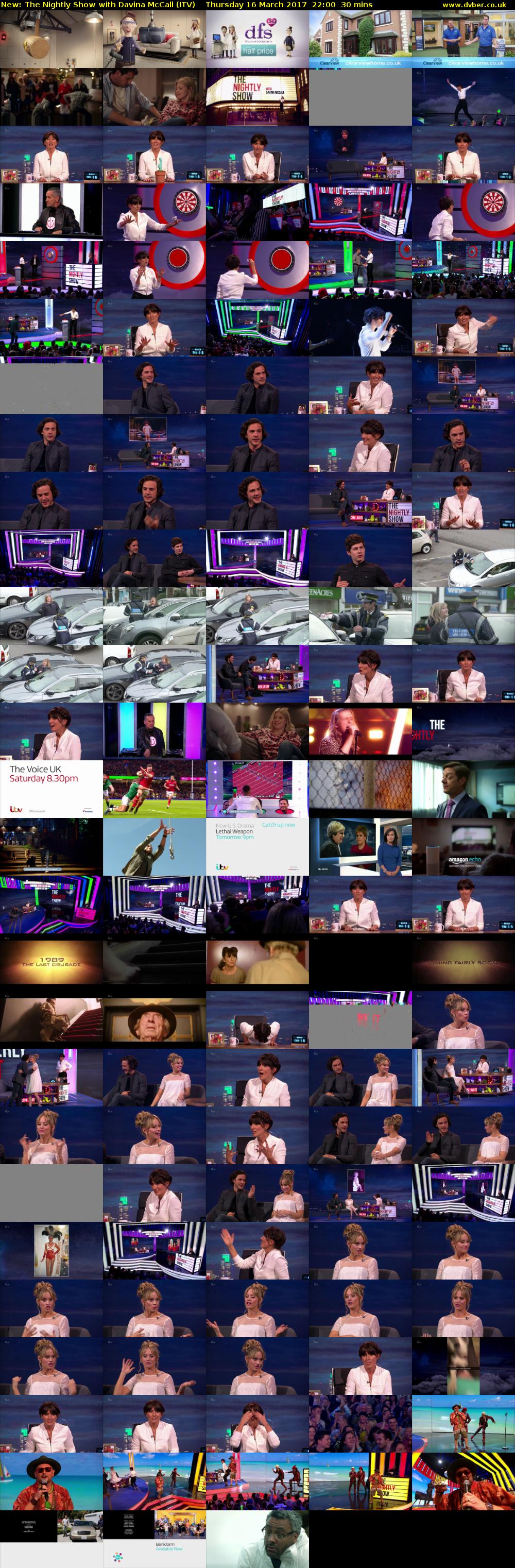 The Nightly Show with Davina McCall (ITV) Thursday 16 March 2017 22:00 - 22:30