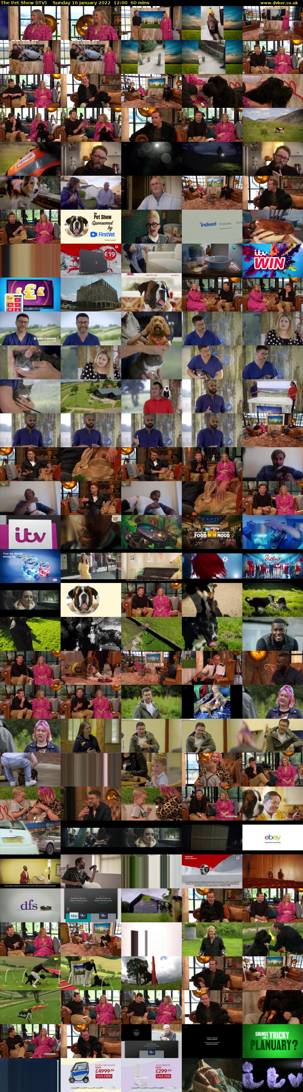 The Pet Show (ITV) Sunday 16 January 2022 12:00 - 13:00