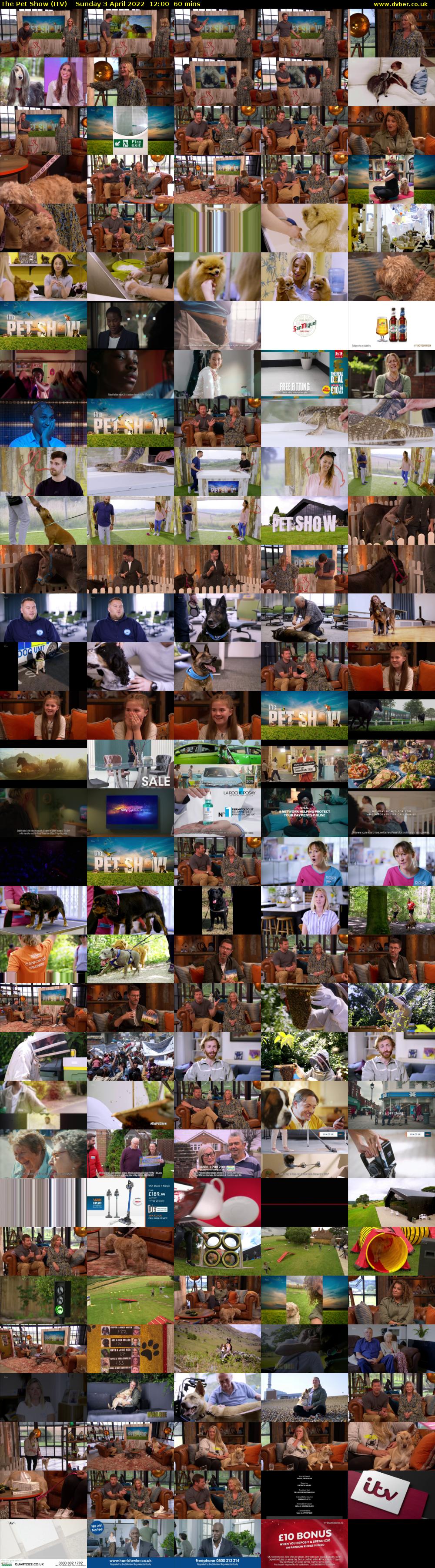 The Pet Show (ITV) Sunday 3 April 2022 12:00 - 13:00
