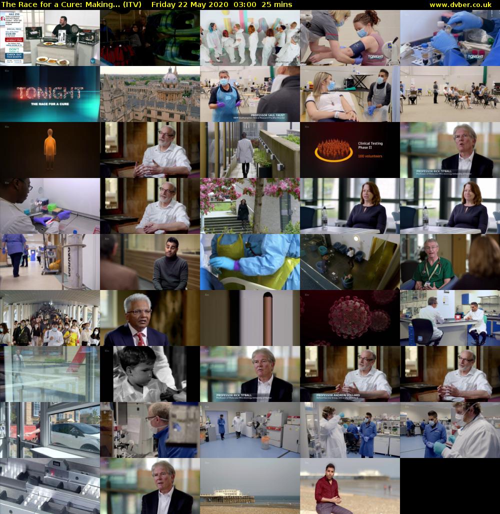 The Race for a Cure: Making... (ITV) Friday 22 May 2020 03:00 - 03:25