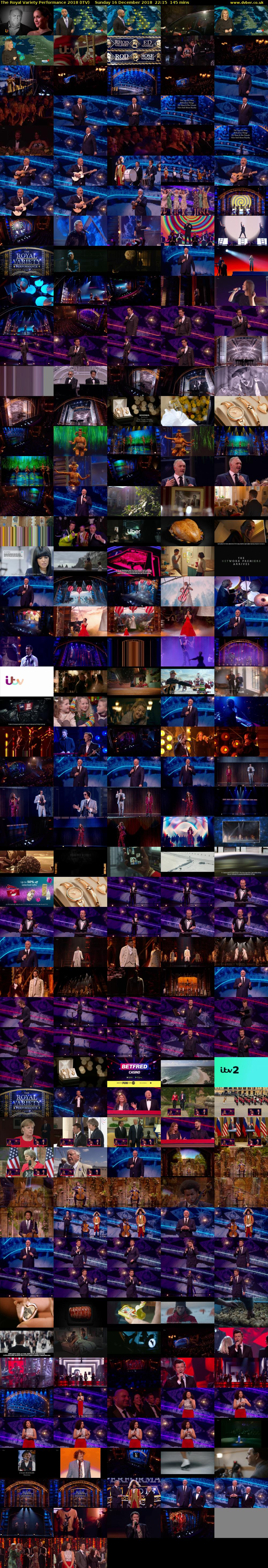 The Royal Variety Performance 2018 (ITV) Sunday 16 December 2018 22:15 - 00:40
