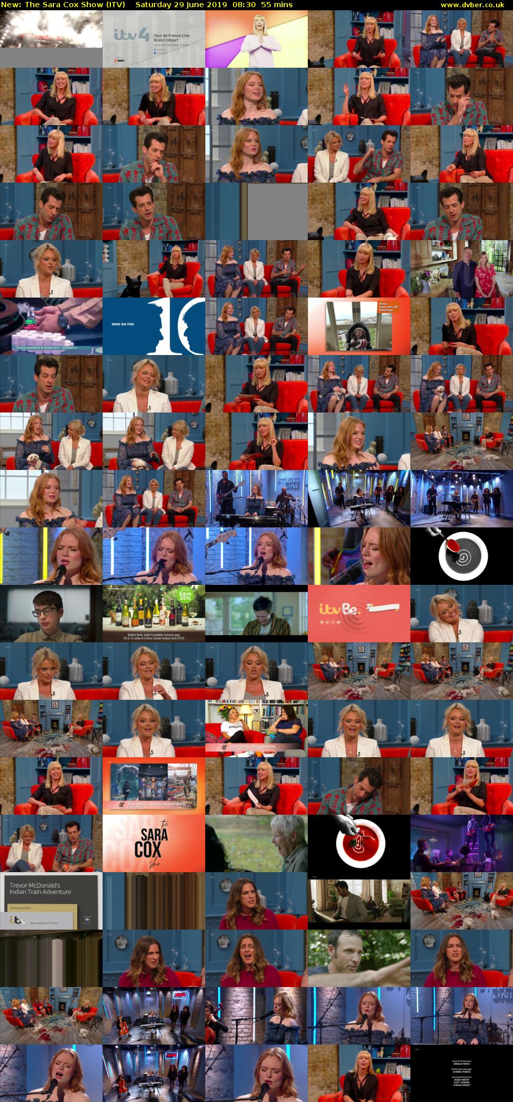 The Sara Cox Show (ITV) Saturday 29 June 2019 08:30 - 09:25
