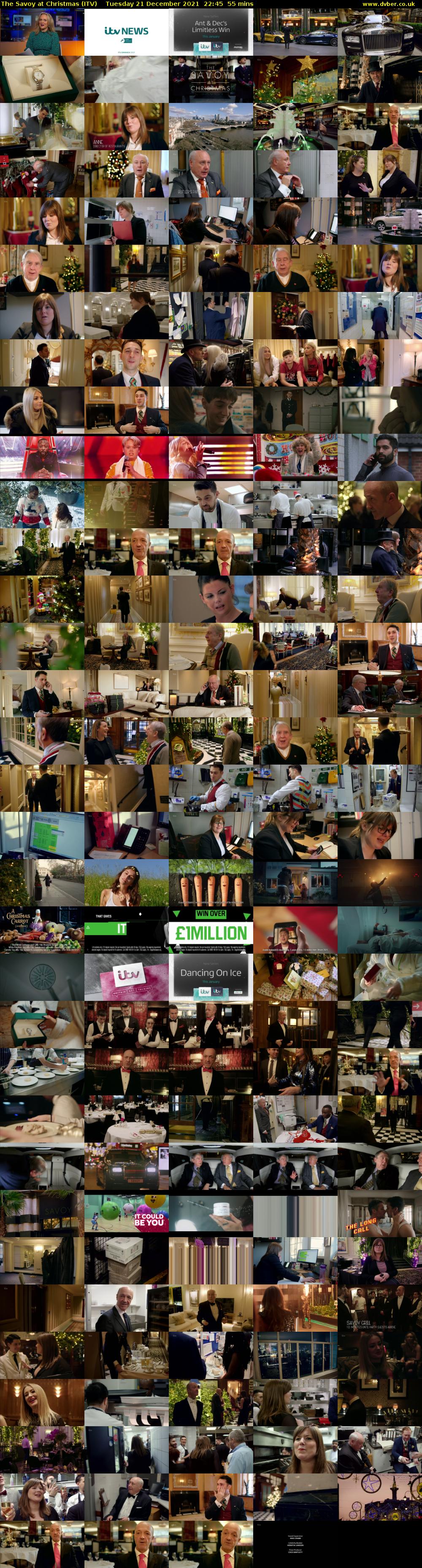 The Savoy at Christmas (ITV) Tuesday 21 December 2021 22:45 - 23:40