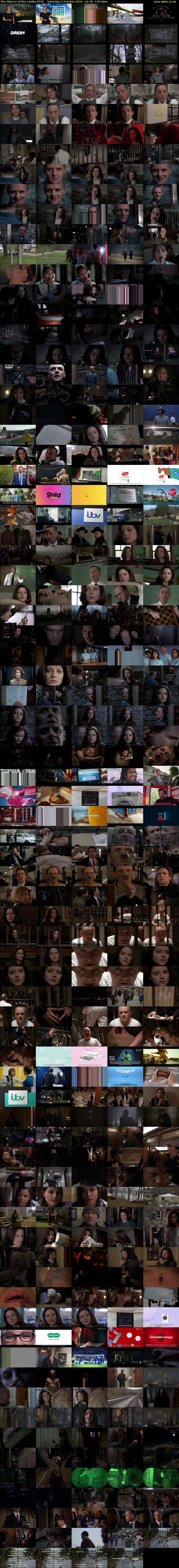The Silence of the Lambs (ITV) Saturday 2 October 2021 22:35 - 00:45