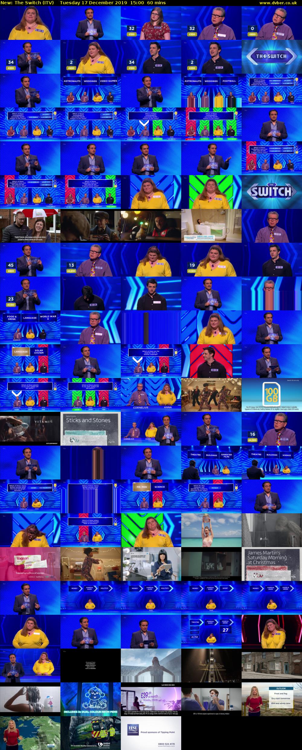The Switch (ITV) Tuesday 17 December 2019 15:00 - 16:00