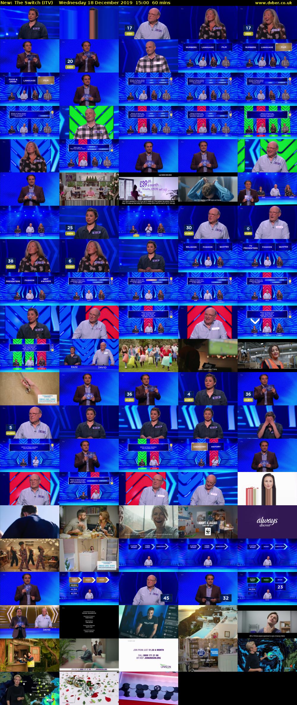The Switch (ITV) Wednesday 18 December 2019 15:00 - 16:00