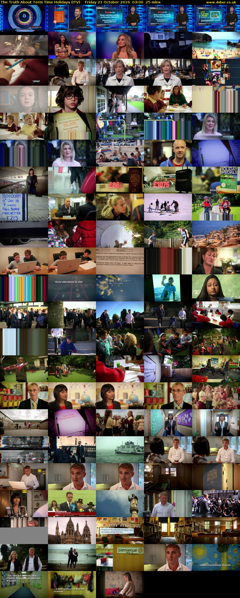 The Truth About Term Time Holidays (ITV) Friday 21 October 2016 03:00 - 03:25