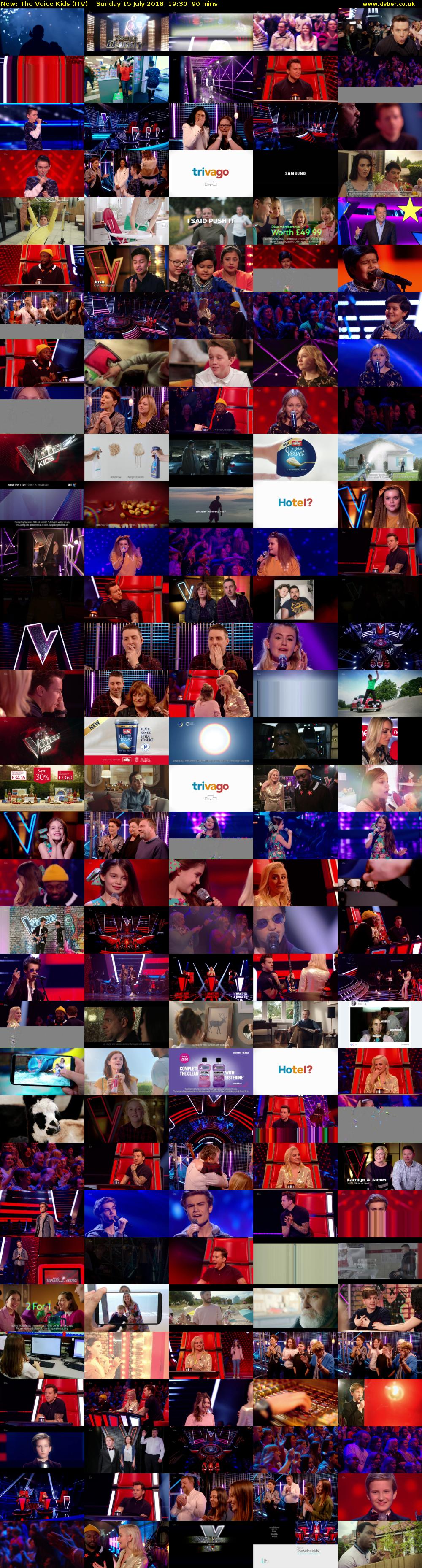 The Voice Kids (ITV) Sunday 15 July 2018 19:30 - 21:00
