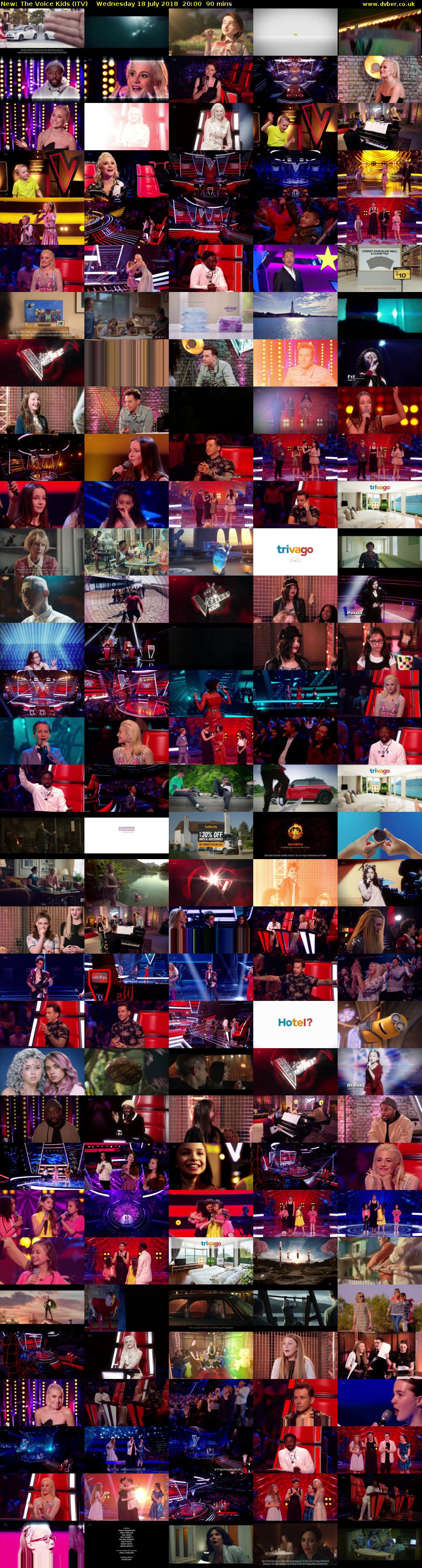 The Voice Kids (ITV) Wednesday 18 July 2018 20:00 - 21:30