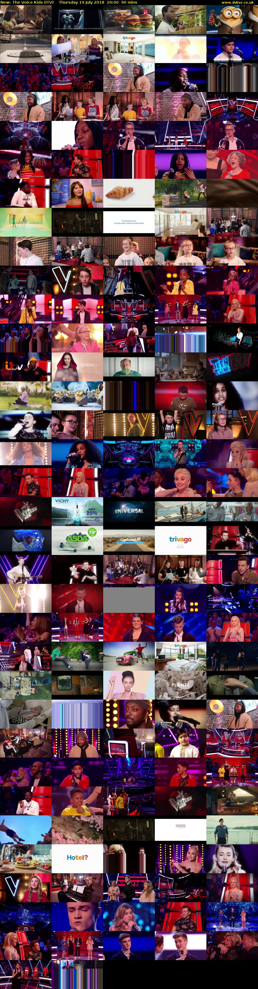 The Voice Kids (ITV) Thursday 19 July 2018 20:00 - 21:30