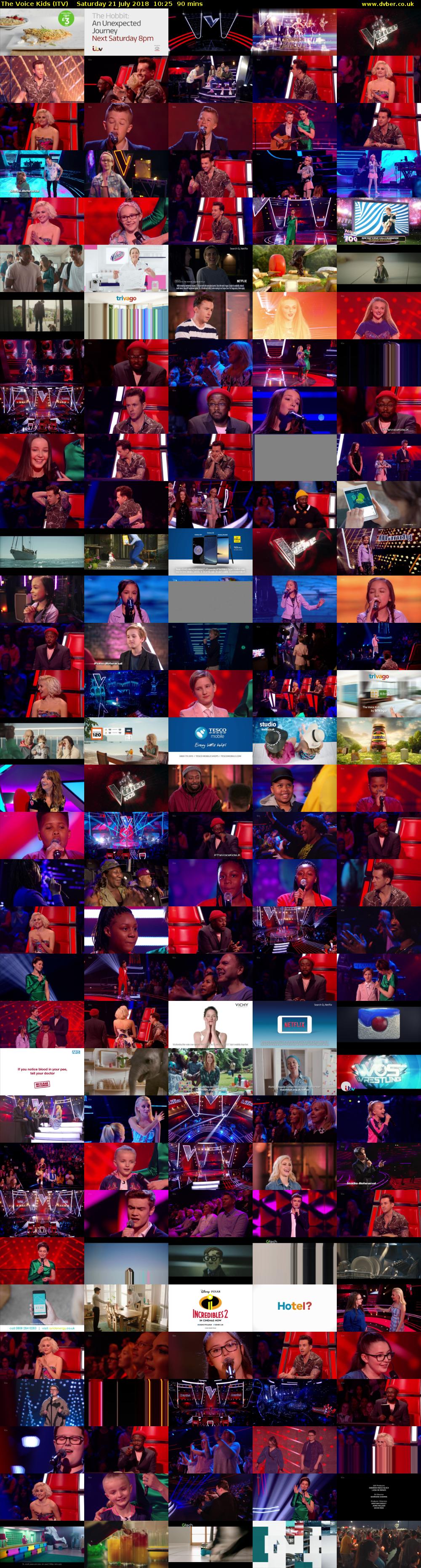 The Voice Kids (ITV) Saturday 21 July 2018 10:25 - 11:55