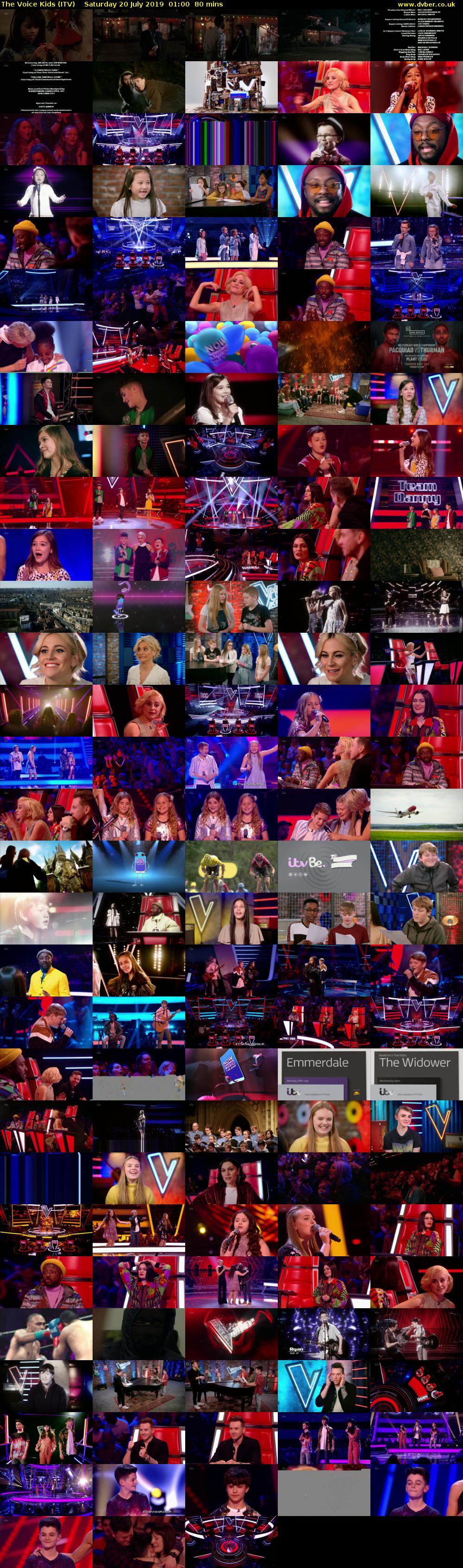 The Voice Kids (ITV) Saturday 20 July 2019 01:00 - 02:20