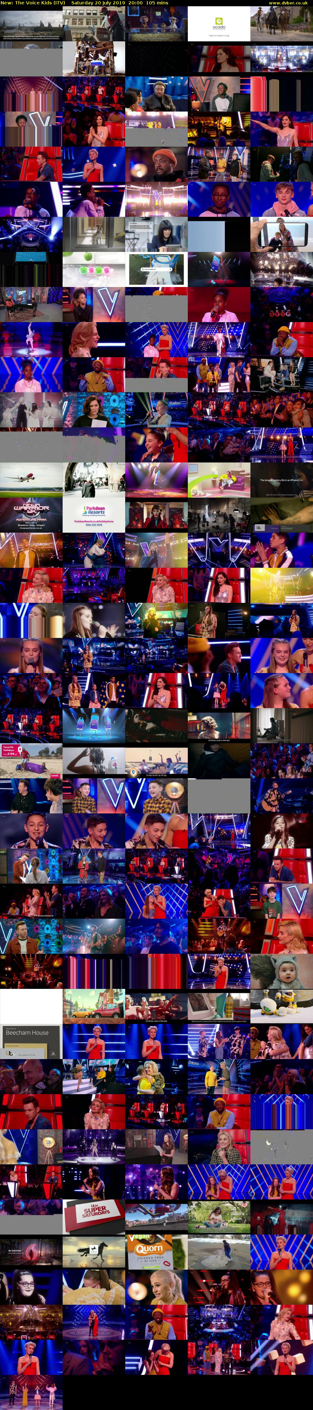The Voice Kids (ITV) Saturday 20 July 2019 20:00 - 21:45
