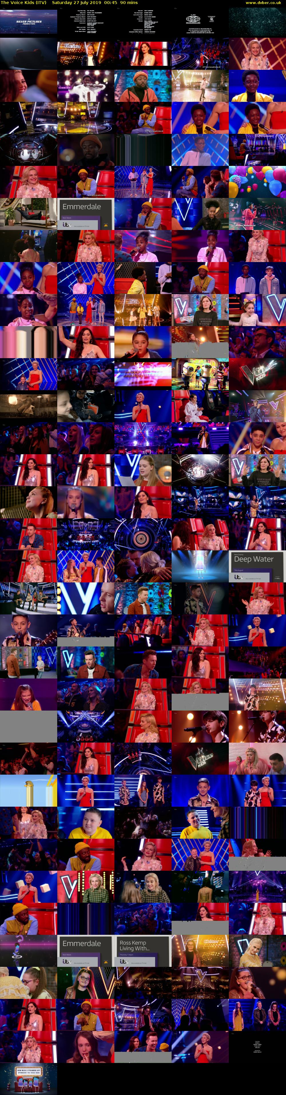 The Voice Kids (ITV) Saturday 27 July 2019 00:45 - 02:15
