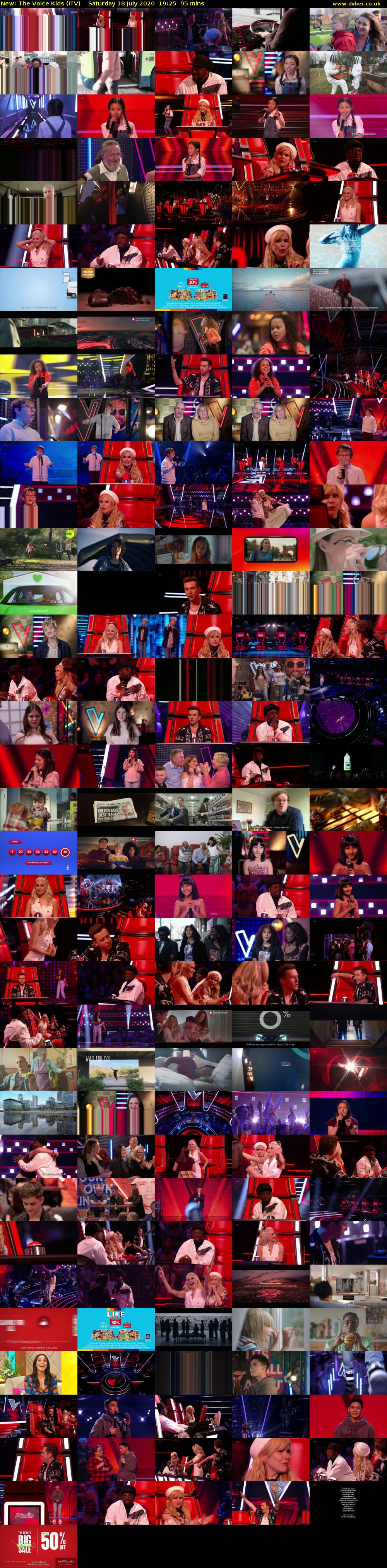 The Voice Kids (ITV) Saturday 18 July 2020 19:25 - 21:00