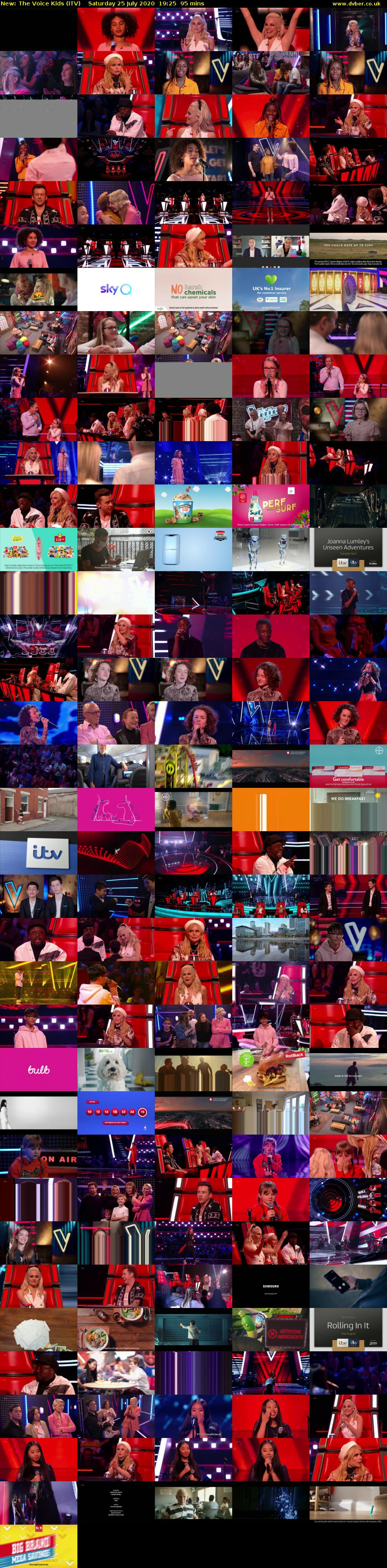 The Voice Kids (ITV) Saturday 25 July 2020 19:25 - 21:00