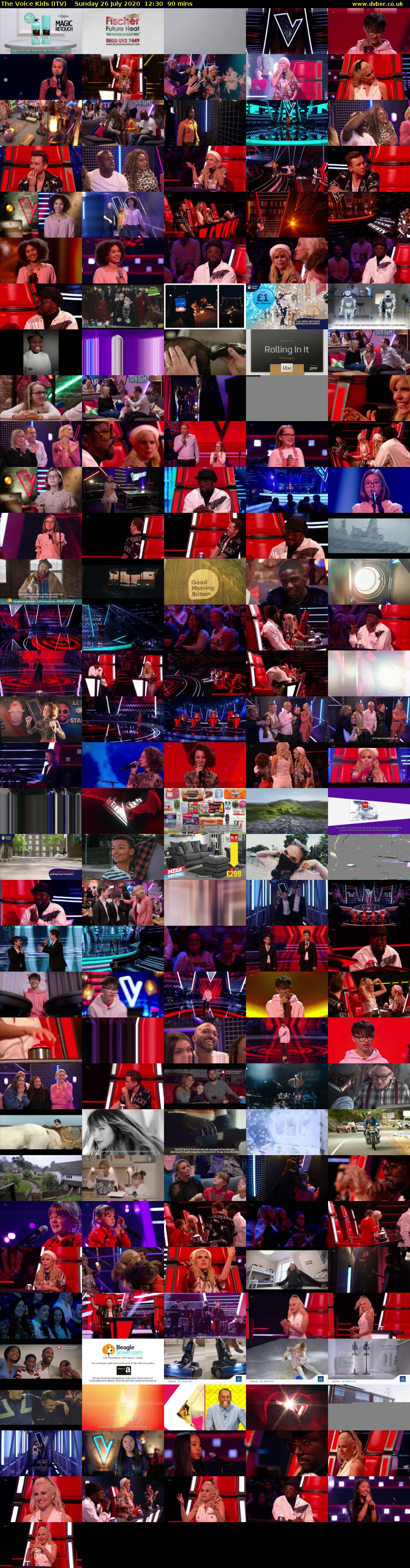 The Voice Kids (ITV) Sunday 26 July 2020 12:30 - 14:00