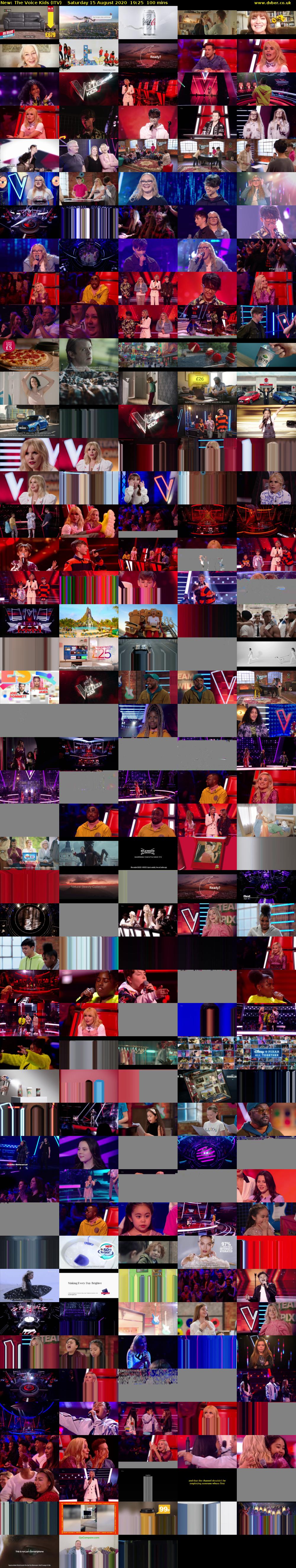 The Voice Kids (ITV) Saturday 15 August 2020 19:25 - 21:05