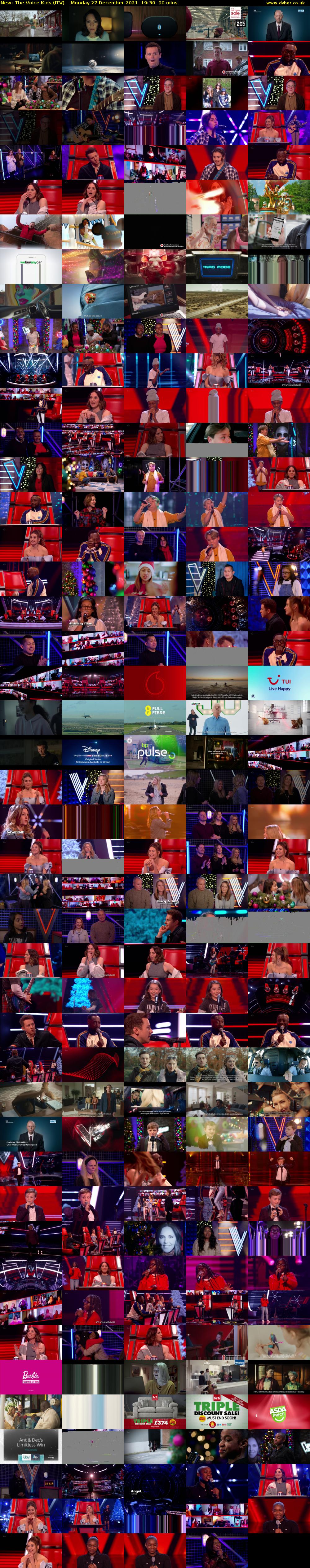 The Voice Kids (ITV) Monday 27 December 2021 19:30 - 21:00