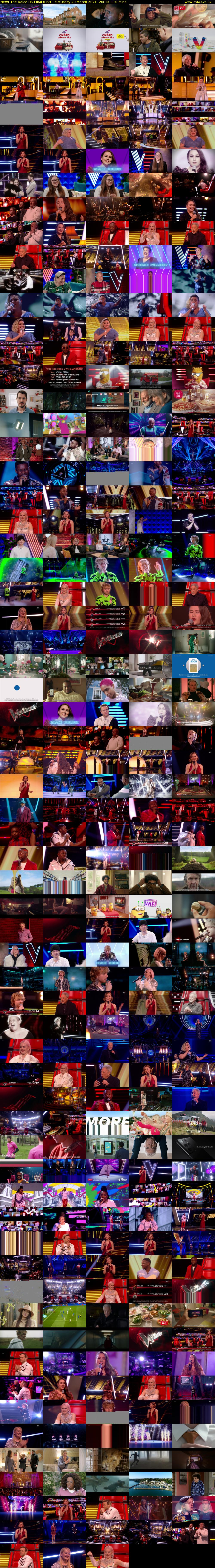 The Voice UK Final (ITV) Saturday 20 March 2021 20:30 - 22:20