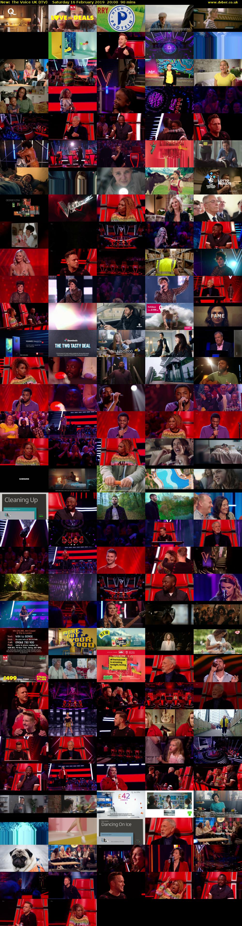 The Voice UK (ITV) Saturday 16 February 2019 20:00 - 21:30