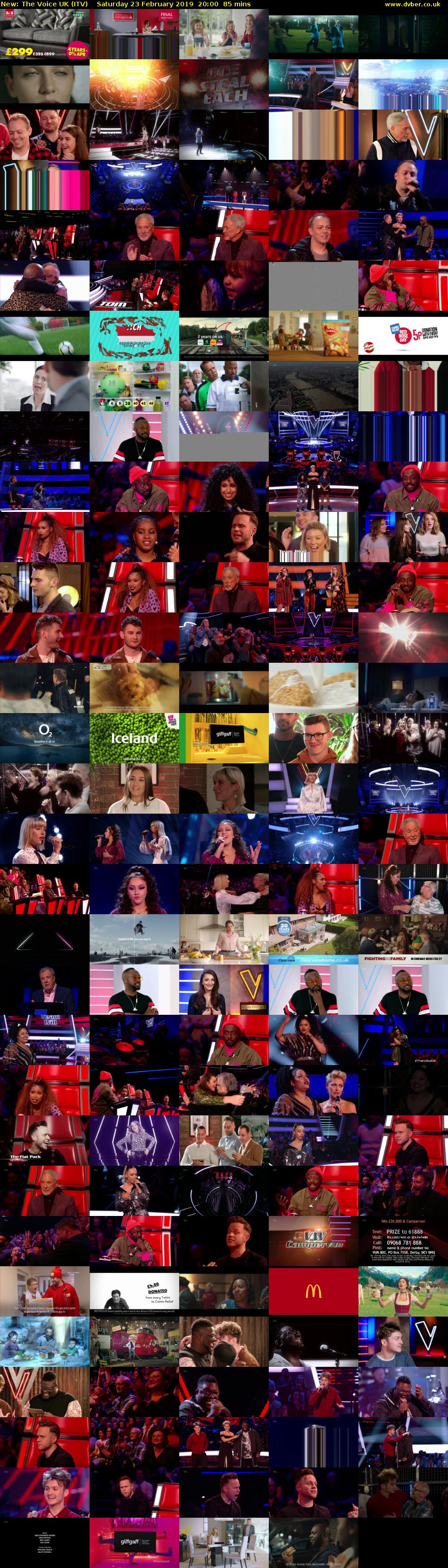 The Voice UK (ITV) Saturday 23 February 2019 20:00 - 21:25