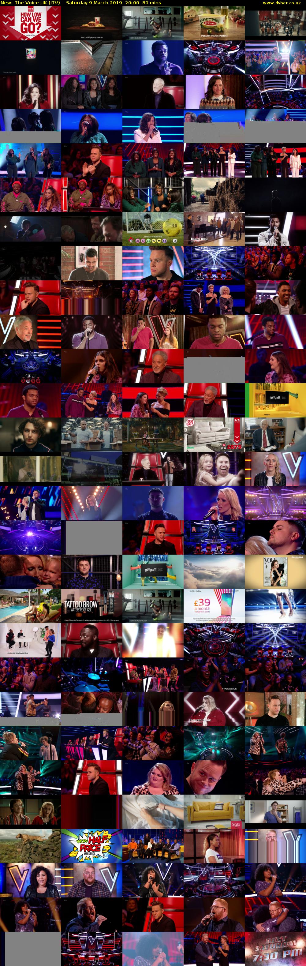 The Voice UK (ITV) Saturday 9 March 2019 20:00 - 21:20