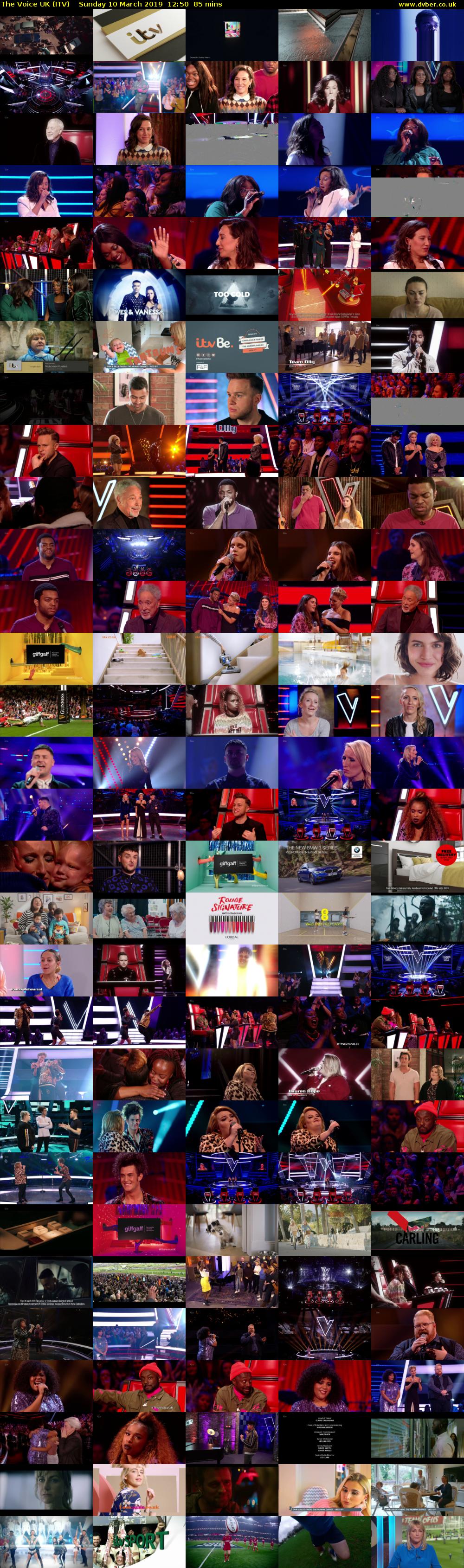 The Voice UK (ITV) Sunday 10 March 2019 12:50 - 14:15